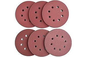 5-Inch 8-Hole Hook and Loop 1200 Grit Sandpaper Discs