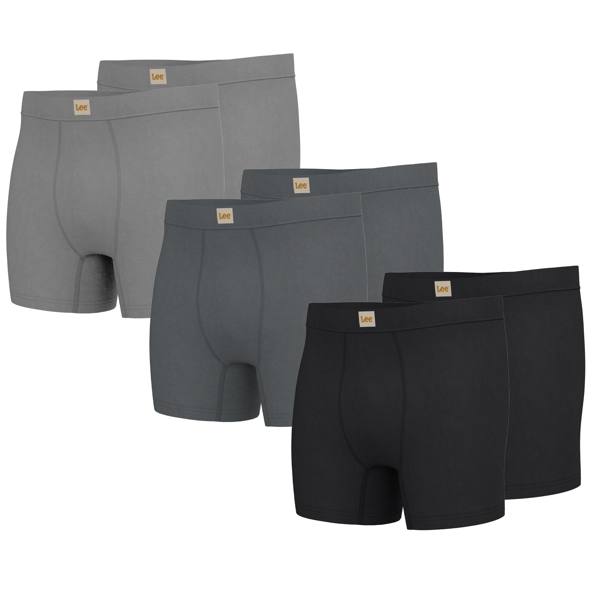 Lee Herren-Boxershorts, weich, kühlend, feuchtigkeitsableitend, atmungsaktiv, Multipack, 6 Stück