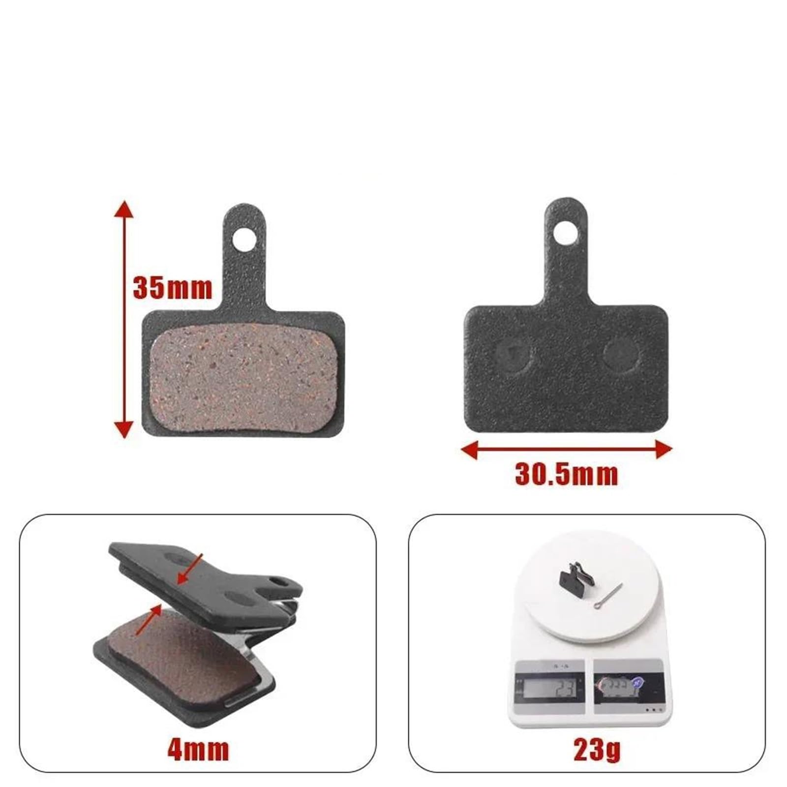 Disco Pastillas De Freno Pastillas De Freno para Patinete Eléctrico para KuKirin G2 para Master/G4 para Smart para KUGOO para Kirin G3 Pro Pastilla Disco(Naranja,10 Pairs)