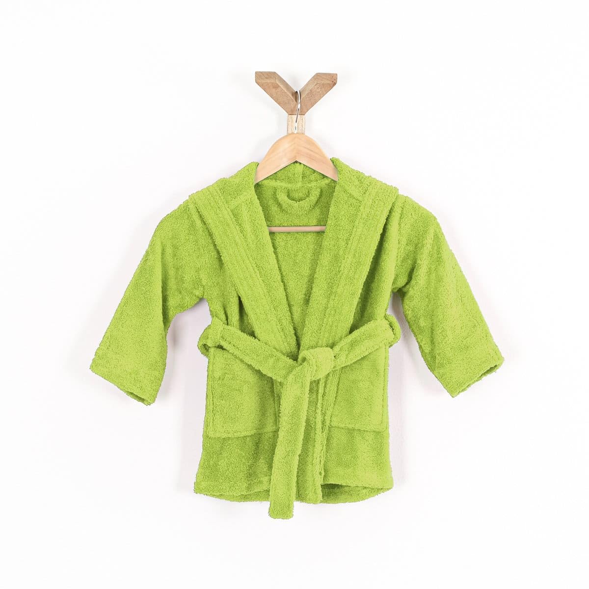 Albornoz infantil con capucha de algodón con rizos de esponja de Cocoon – Gris – 12 años