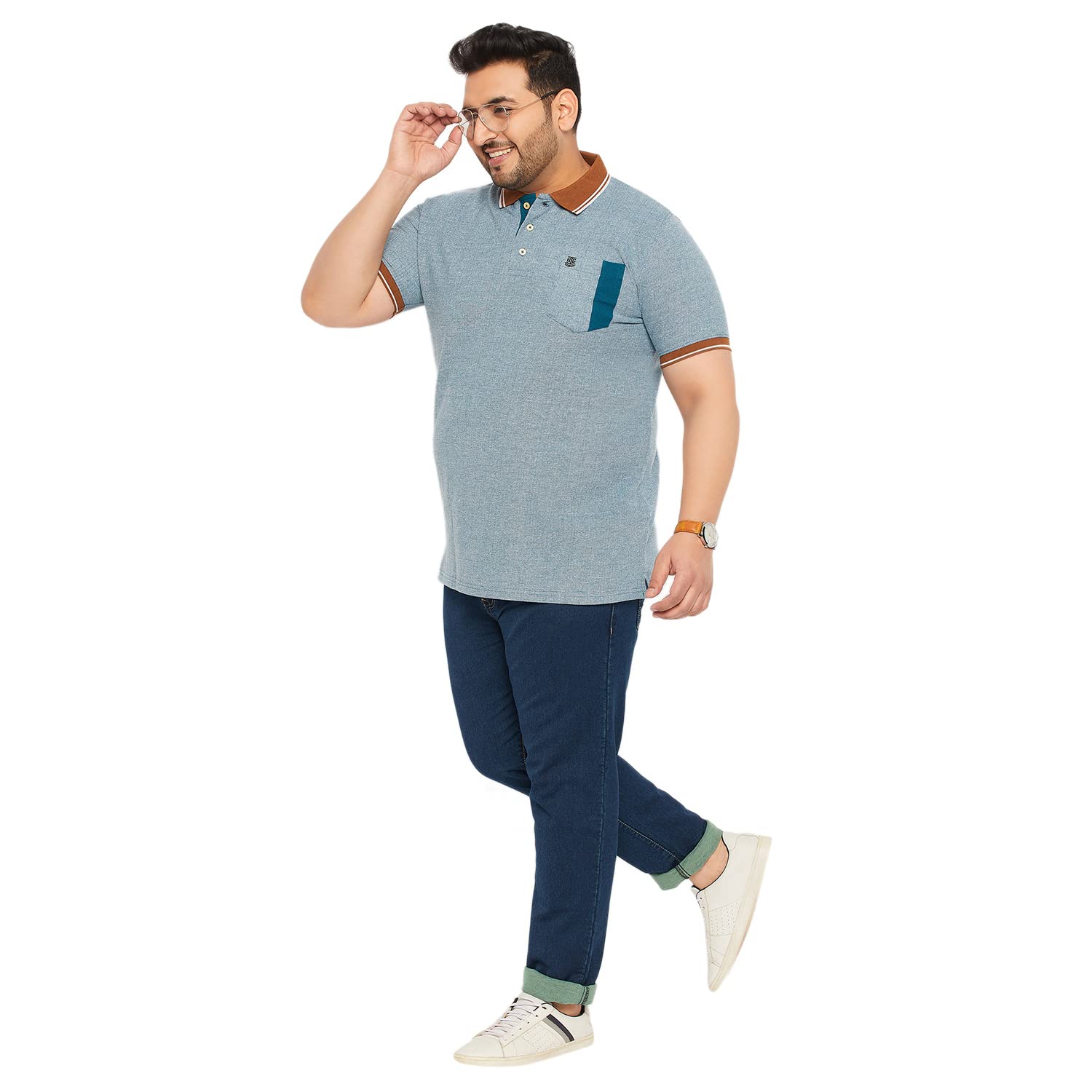 Bigbanana Męska koszulka polo o regularnym kroju plus size