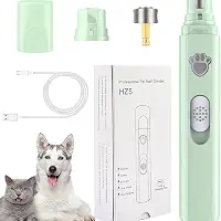 Pet Lixa de Unha Elétrica, Aparador Lixador de Unhas Profissional Elétrico Recarregável USB para Gatos Cães Cachorros Animais de Estimação (Verde)