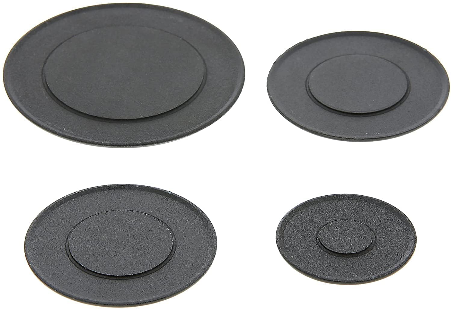 Aspares Gasbrenner mit Kronen- und Flammendeckel-Set für Zanussi Smeg, klein, 2 mittlere und groß, 55 mm – 100 mm