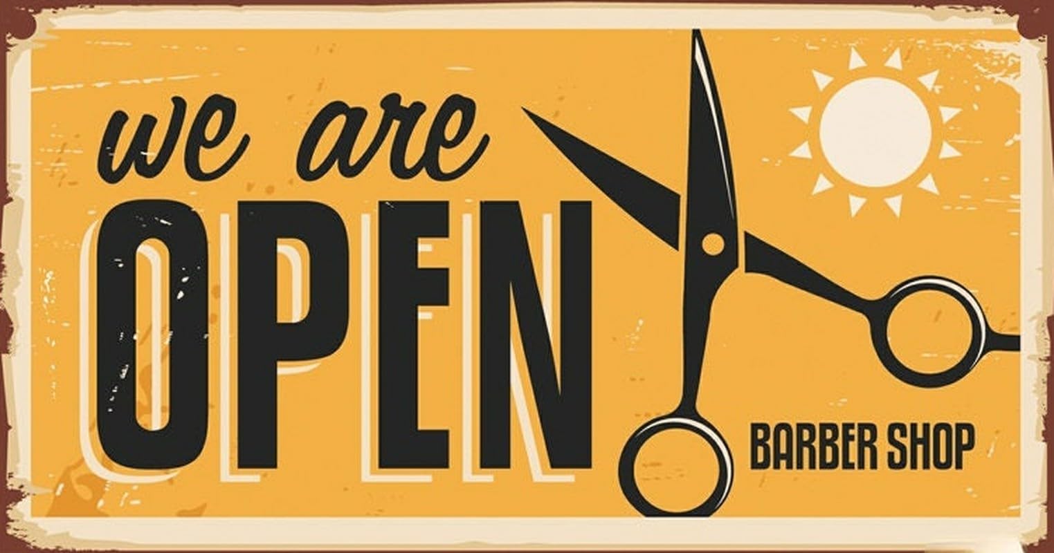Kwqdozf Tin Sign-6 12X16inch We Are Open Vintage Metal Aluminum Tin Sign Door Signs 12" X 16"