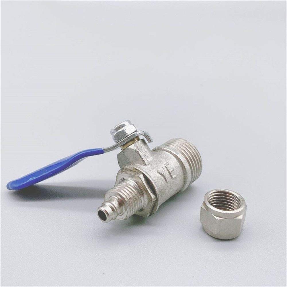Strumenti di riparazione di tubi 10pcs valvola a sfera di rame da 1/4" 3/8" 12" filettatura maschio a 6/8 / 10mm tubo Quick Connect RO osmosi inversa (Size : 38, Color : 6mm)