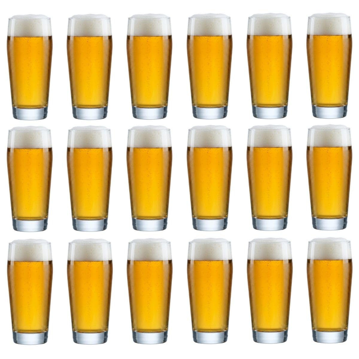 Cookinglife Duitse Willy Vasos para Cerveza, 330 ml, 18 Unidades