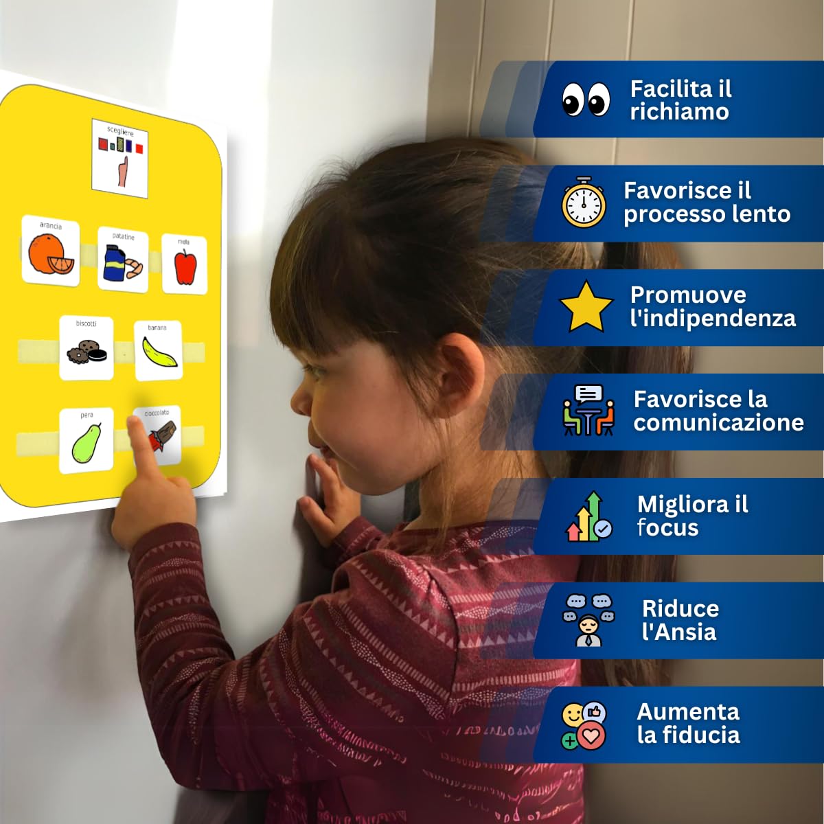 Snack- & Getränke-Auswahlboard Für Autistische Kinder & Erwachsene – Inklusive 15 Symbolen, A4, Aus Strapazierfähigem Kunststoff
