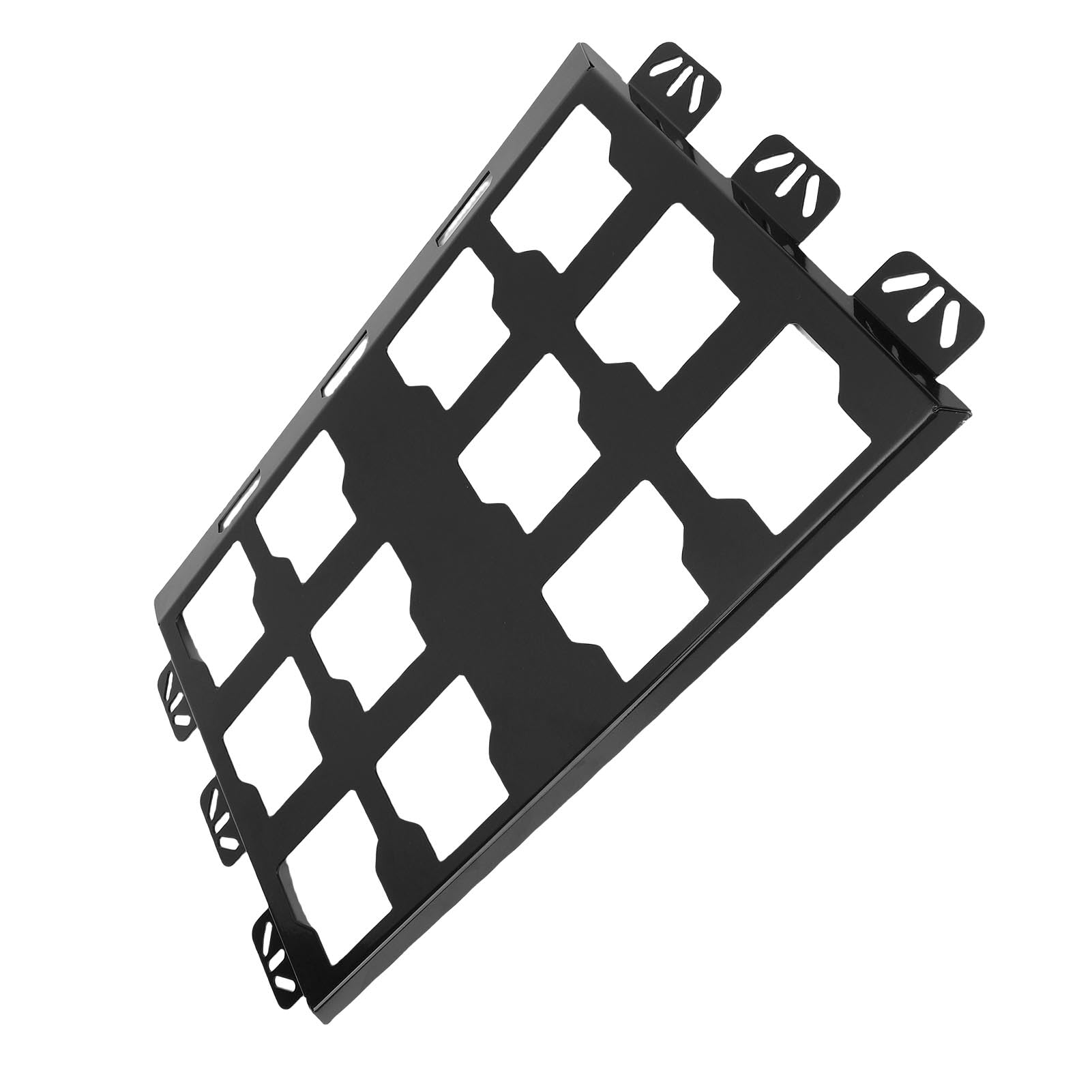 Placa de Montaje de las Cajas de Herramientas de Base de Metal para Reemplazo de Paquete de con Alta Resistencia y Recubrimiento de Pintura Horneada, Fijado de Forma Segura en (BLACK)