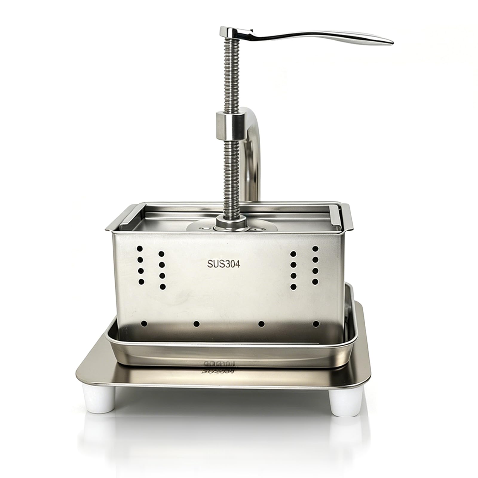 XDTKJDZ Tofu Presser, Stainless Steel Tofu Press, 2l Large Capacity, Detachable & Easy To Clean, Saving Lever Press Design, Household Tofu Making Tools For Paneer And Cheese Press