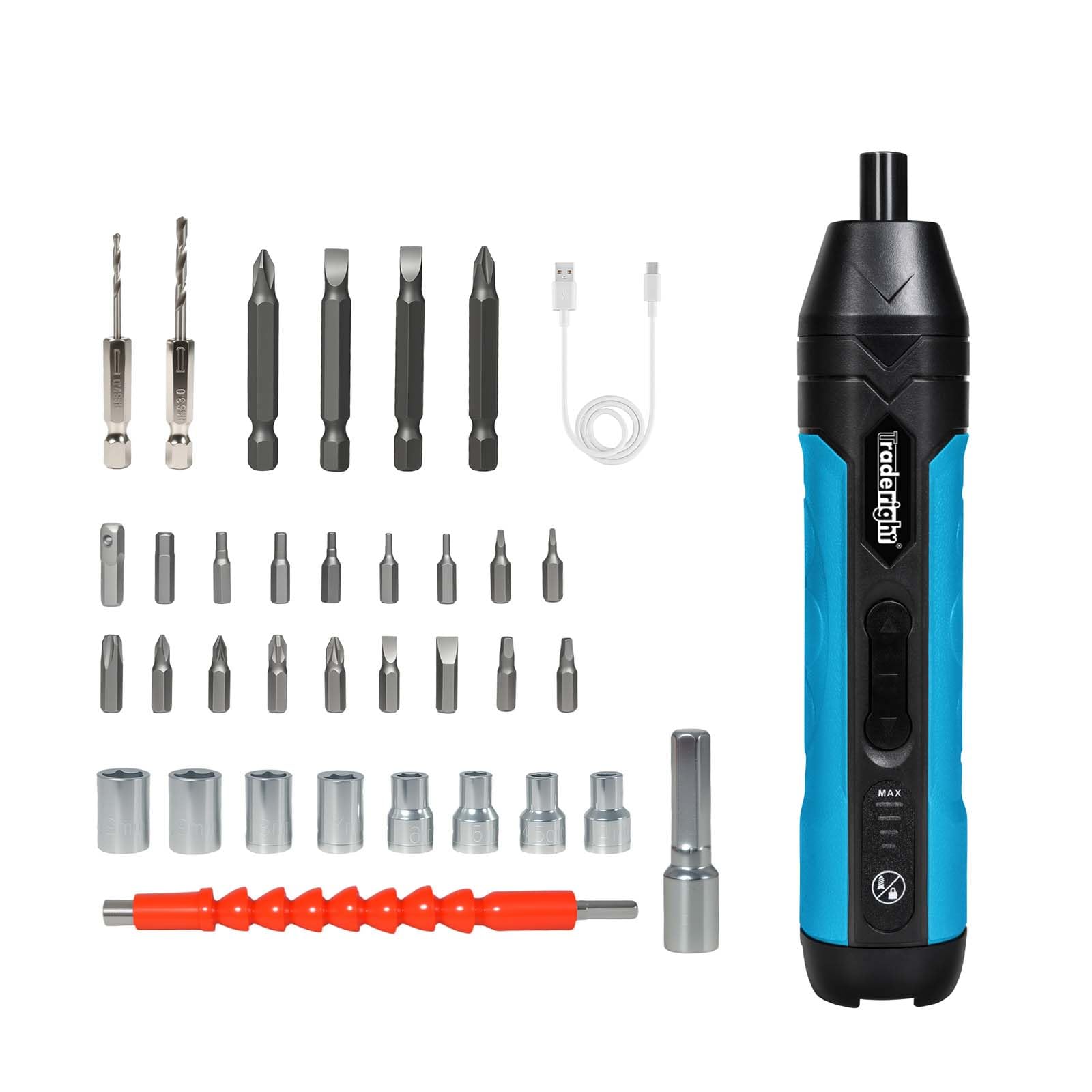 Sello Products Uk Pty Limited Traderight 4V Cordless Rechargeable Electric Screwdriver Set | Wowcher