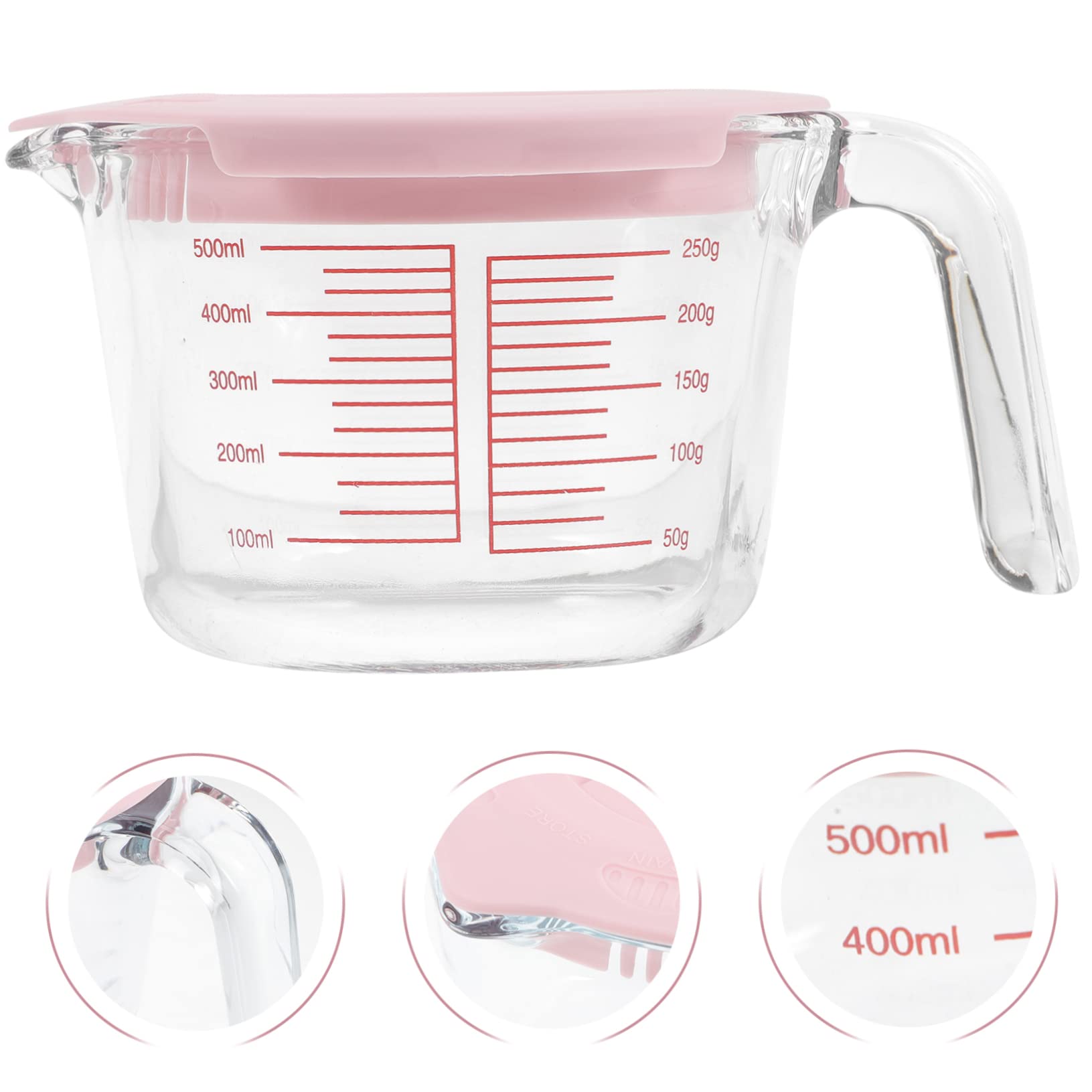 ABOOFAN Tasse à Mesurer Polyvalente en Verre avec Graduations pour Desserts Café