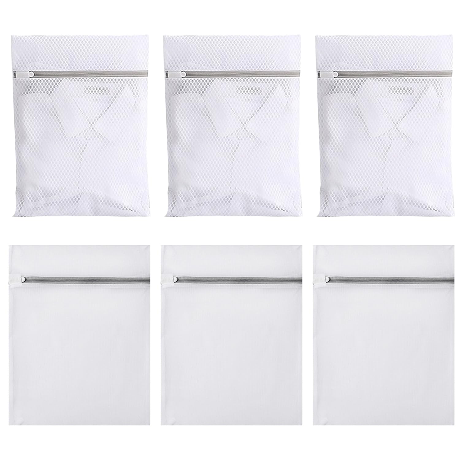 Tvsvkwe White 6 Pieces Of Laundry Mesh Bag, Clothes Anti-Deformation Mesh Bag, Clothes Cleaning Accessories, Washing Machine Accessories (White).