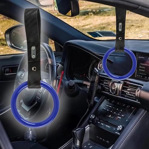 Miniatura 2 de Q1-TECH, JDM Tsurikawa - Anillo japonés para metro, tren, autobús, mango redondo en forma de círculo, correa de mano, anillos de advertencia para