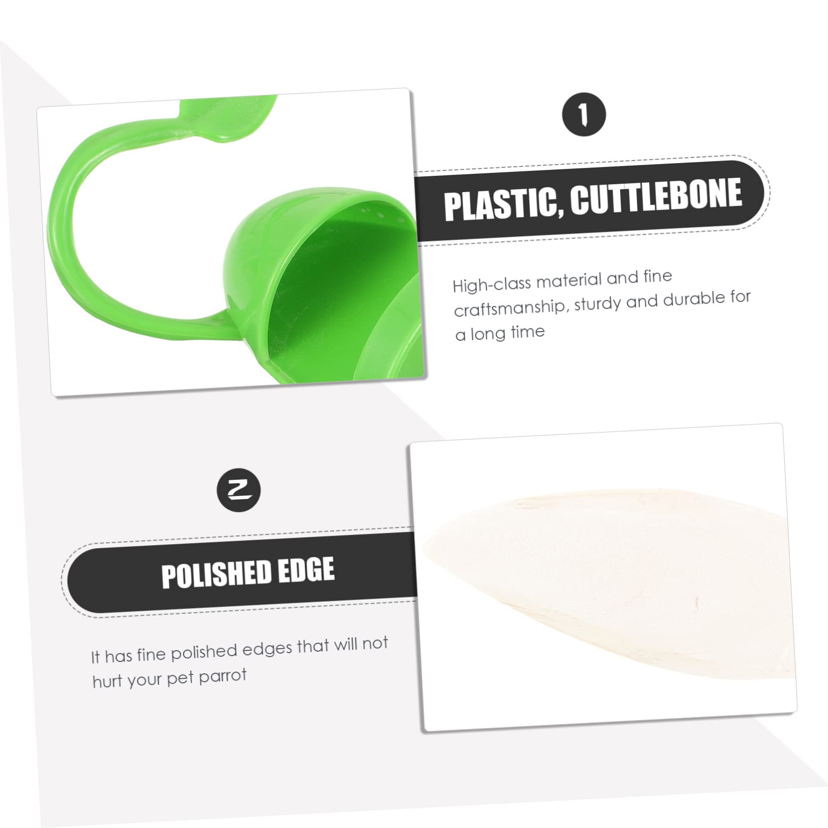 Mipcase 5ensembles Mangeoire Suspendue pour Oiseaux avec Support De Seiche Accessoire Pratique pour Perroquets Perruches Et Autres Oiseaux pour Fruits Et Légumes