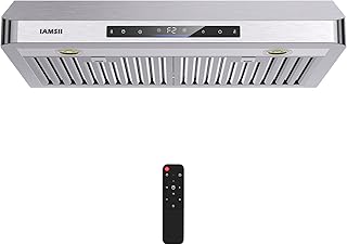 Under Cabinet Range Hood 30 Inch,900 CFM Stainless Steel Kitchen Stove Vent Hood with 4 Speed Exhaust Fan Gesture Sensing/Touch/Remote Control