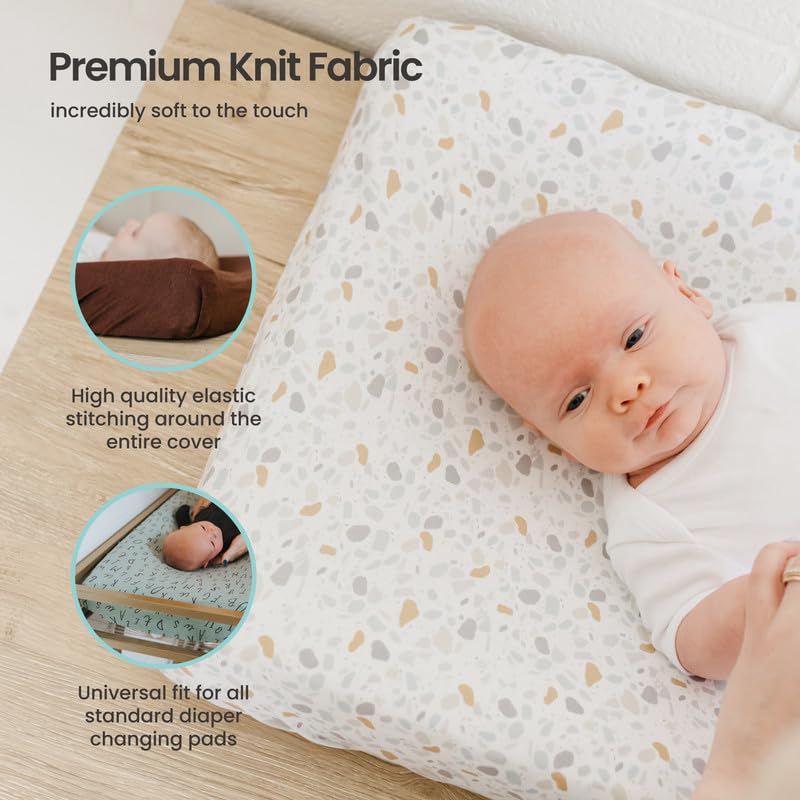 Miniatura 3 de Copper Pearl - Funda de punto para cambiador de pañales de alta calidad suave, elegante y ajuste universal para todos los cambiadores de pañales