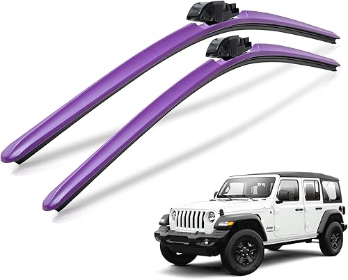 Vista 23 de Clix Wipers - Limpiaparabrisas para Jeep Wrangler & Gladiator (16 pulgadas/16 pulgadas) rojo (todos los modelos Wrangler y Gladiator)