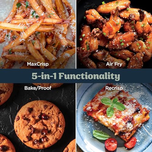 Ninja CRISPi PRO XL Glass Air Fryer, 5 Preset Cooking Functions, Includes 5.7L and 2.3L CleanCrisp Glassware Cooking Containers and Storage Lids, Moss Green AS090UKGN - Image 5