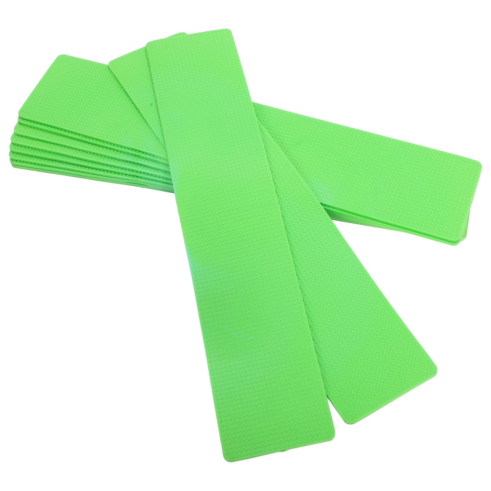 FRCOLOR Lot de 10 Marqueurs de Sol Droits en PVC Verts pour Entraînement Sportif Garçon et Filles, Matériel de Formation Facile à Utiliser pour Améliorer la Sécurité et L'agilité