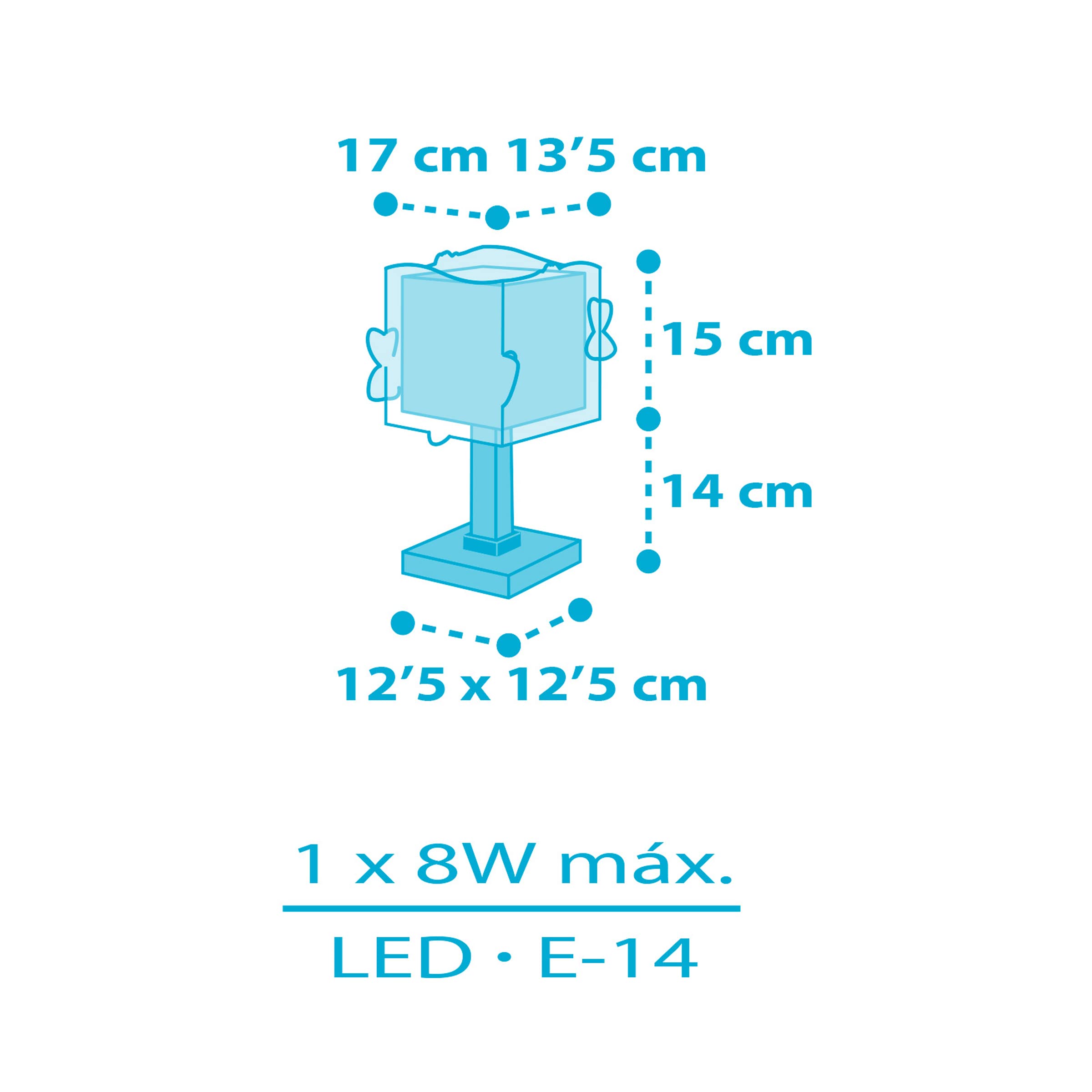 Dalber Kinder Tischlampe Nachttischlampe kinderzimmer Little Shark Haie Tiere, Kinderzimmer, Nachttischlampe, 63471, E14