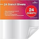Easy Cut Stencil Sheet Set of 24-12”x12” Acetate Mylar for Cricut Vinyl Cutting – Craft Material