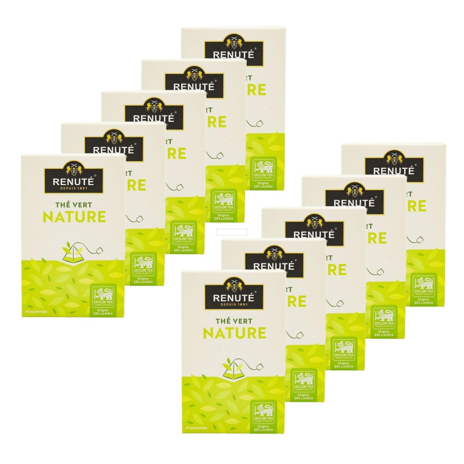 Lot 10x Thé vert - 20 sachets - Boîte 32g