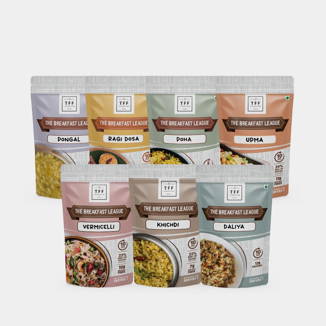 The Food Formula The Breakfast League Weekly Combo, Ragi Dosa, Upma, Daliya, Pongal, Poha, Vermicelli, Khichdi (B0D58HQSBT) Amazon Price History, Amazon Price Tracker