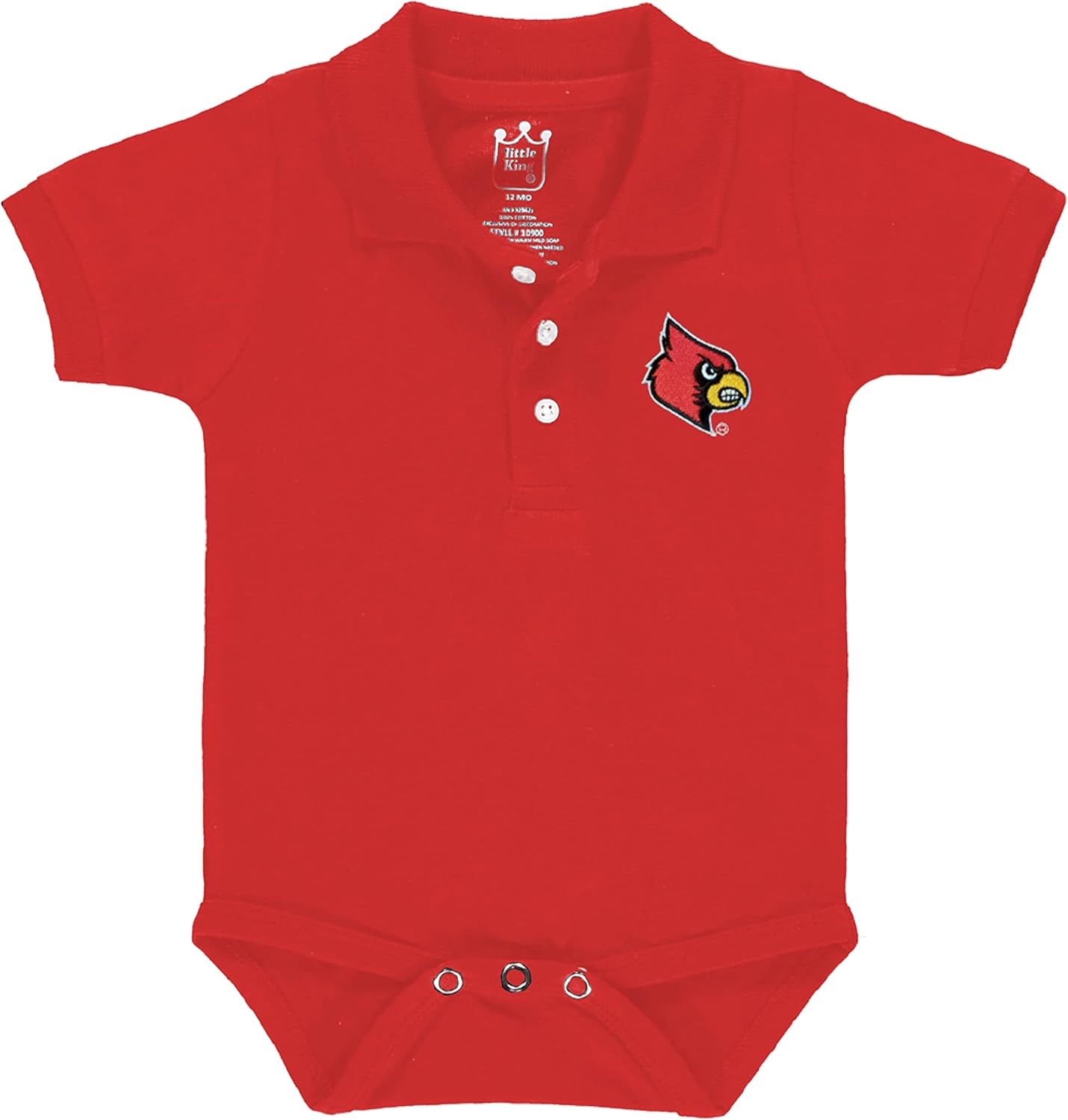 Little King NCAA Short Sleeve Polo Bodysuit Romper -Newborn and Infant Sizes : Sports & Outdoors