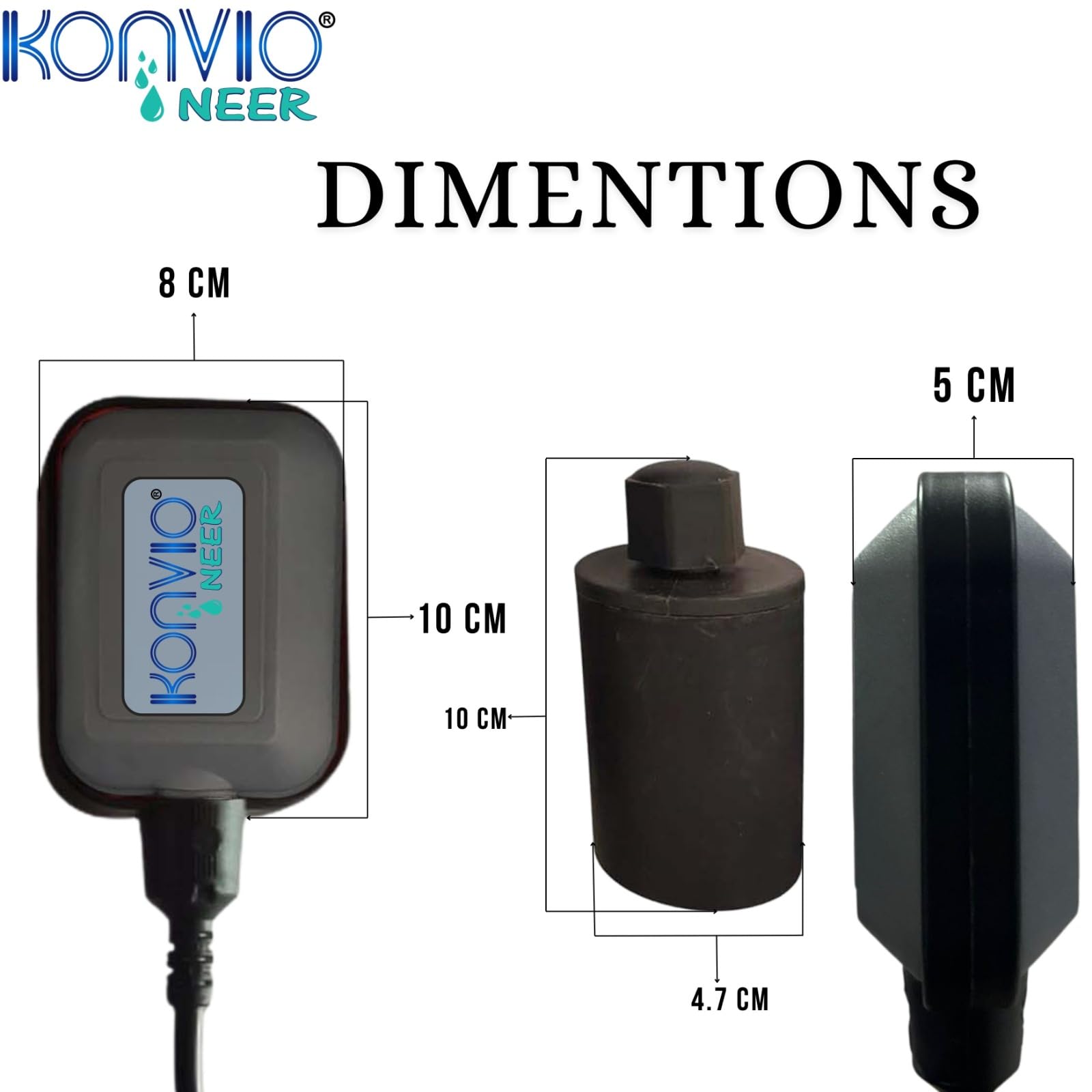 Konvio Neer Float Switch for Water Tank with 3 Meter Wire, Cable Float Switch, Water Level Sensor Float Switch for Water Tanks, basins and Industrial Waste Water Management - Image 2 thumbnail