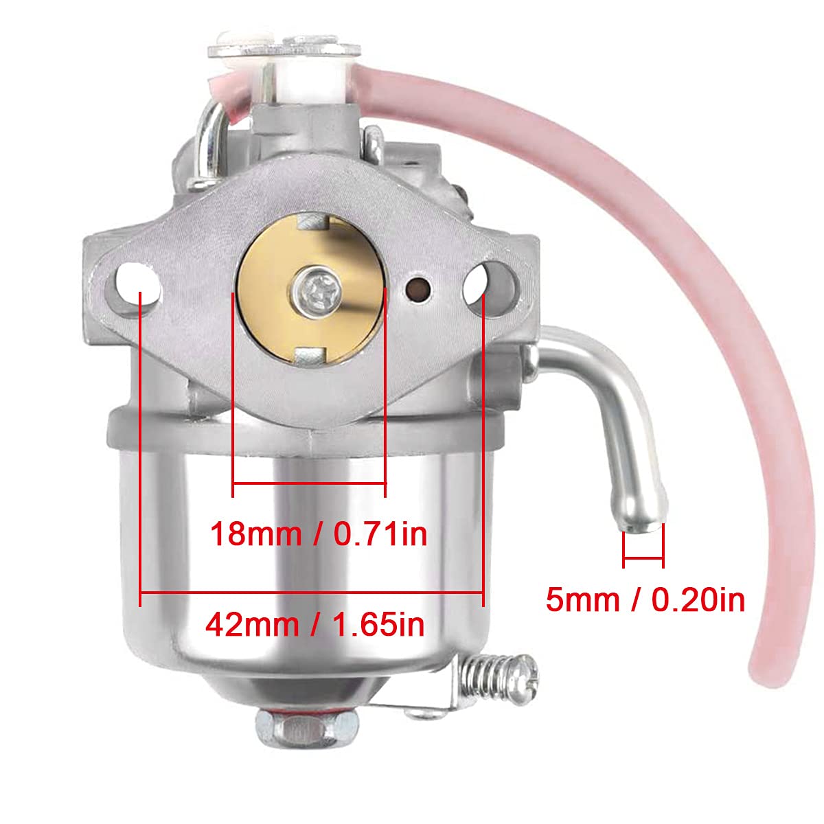ZAMDOE Carburatore per John Deere 14SB JE75 JX75 JX85 Tosaerba Uomo a Terra da 21 Pollici, per Kawasaki FC150V 4 Tempi Motore, sostituisce #15003-2364, con Candela