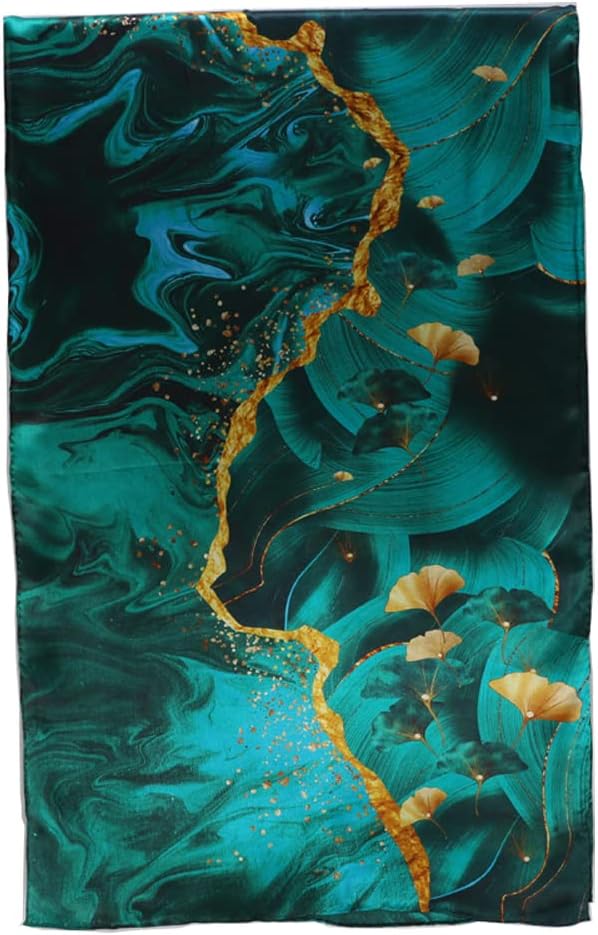 100% Mulberry Silk Scarfs for Women Floral Print Satin Long Scarf for Headscarf Hair Wraps Shawl with Gift Packed - Image 6