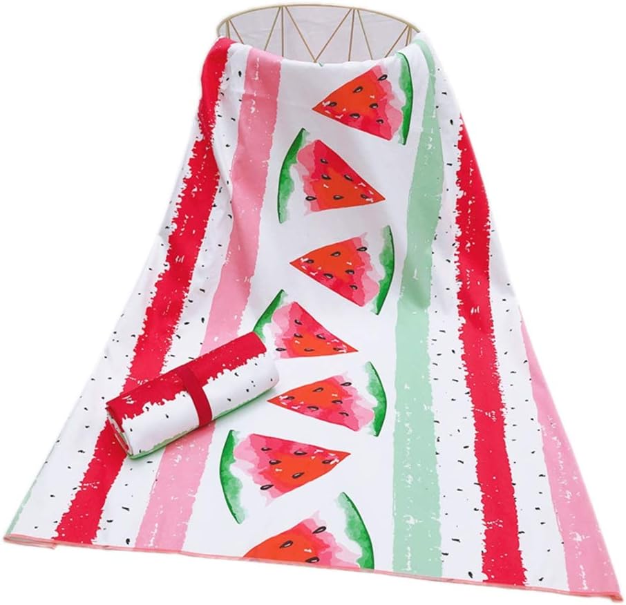 Personalize Watermelon Pattern Oversized Microfiber Beach Towels Clearance Sand Free Beach Towels Quick-Drying Bath Towel for Swim, Pool, Yoga, Travelling 63x31in (No.1 Type, 4 Pack)