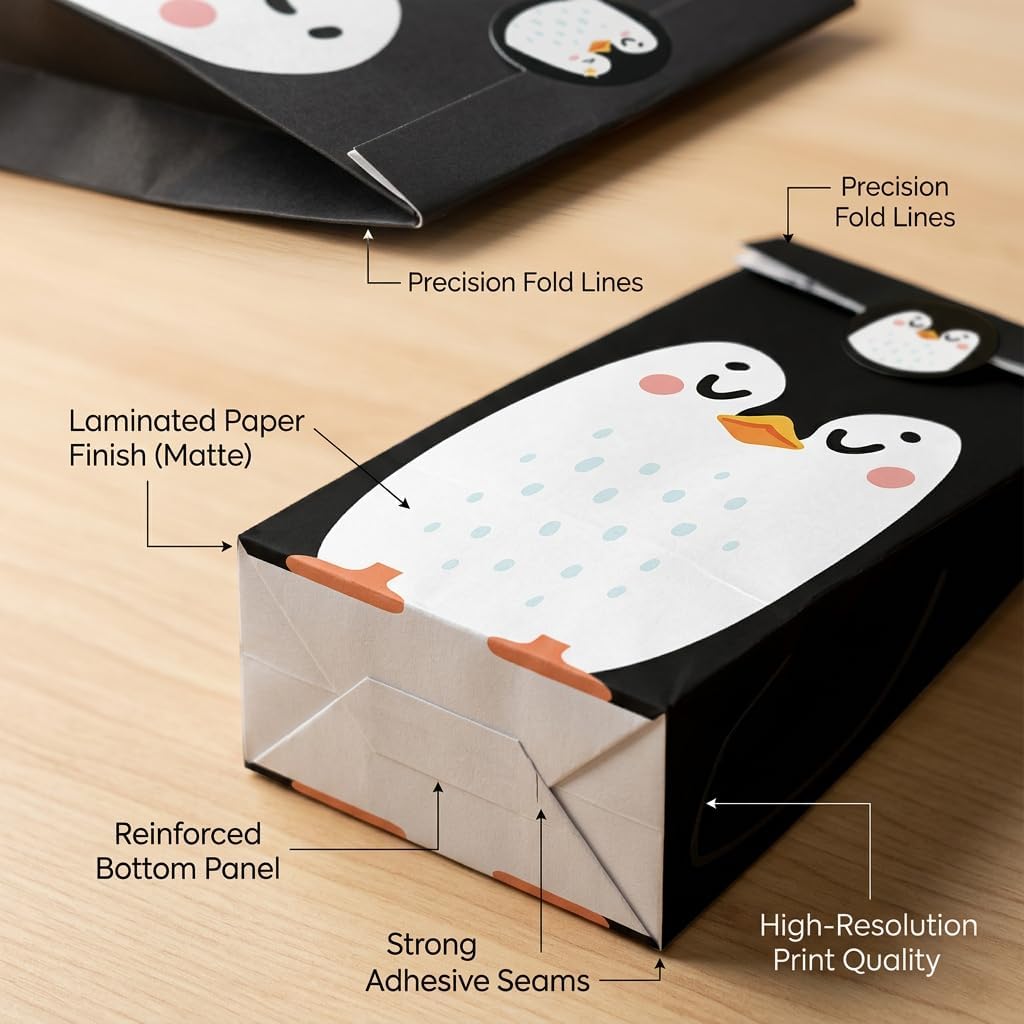 Cute Penguin Party Favor Bags penguin party favors Baby Shower Supplies | Penguin Party Favor Bags Candy Goodie Bags for Penguin Themed Party Favor Bag Cute Penguin Onederland Birthday Party
