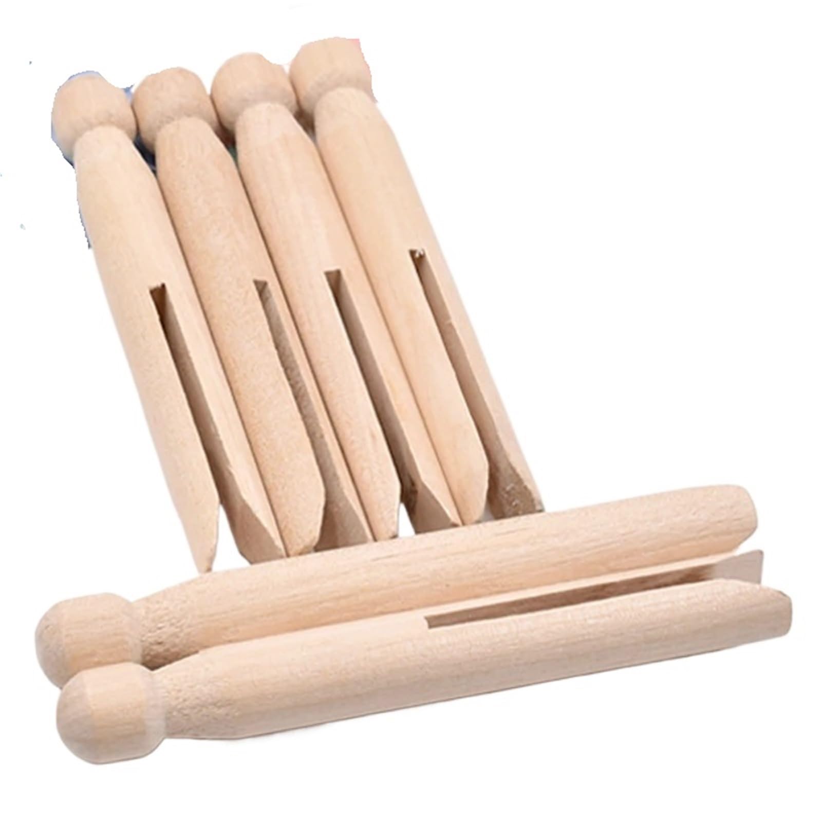 200pcs Wood Clothes Pins Pegs Traditional Wooden Clothespins Crafts Supplies For Colthes