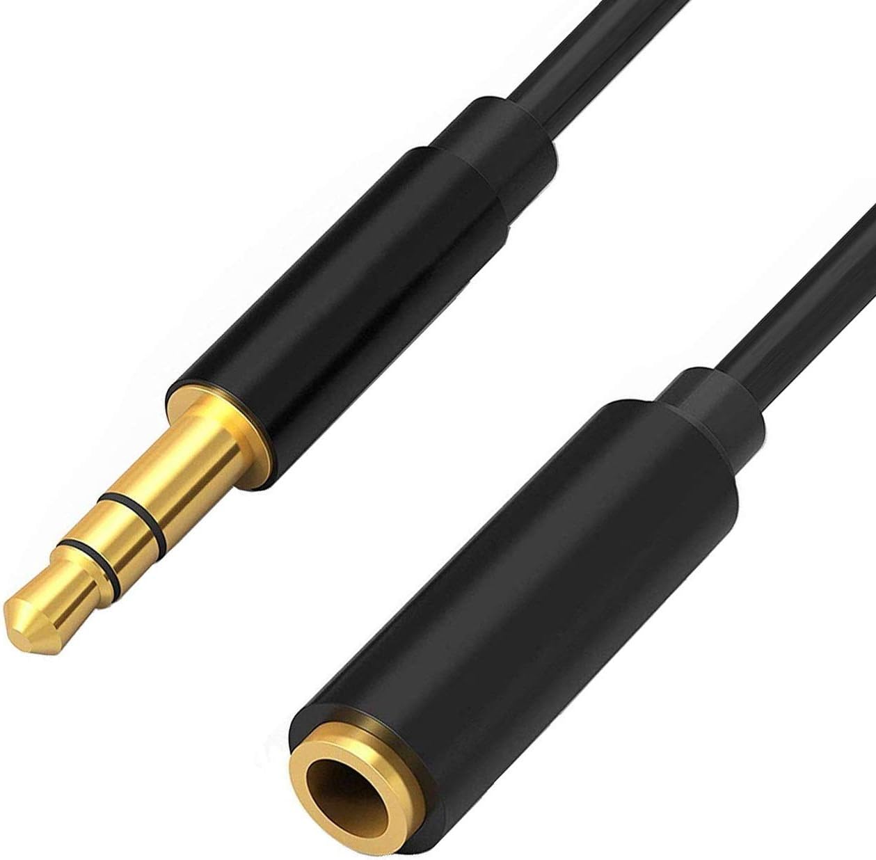 2m Gold 3.5mm Jack Plug Stereo Extension Audio Cable Lead Wire cord Male to Female