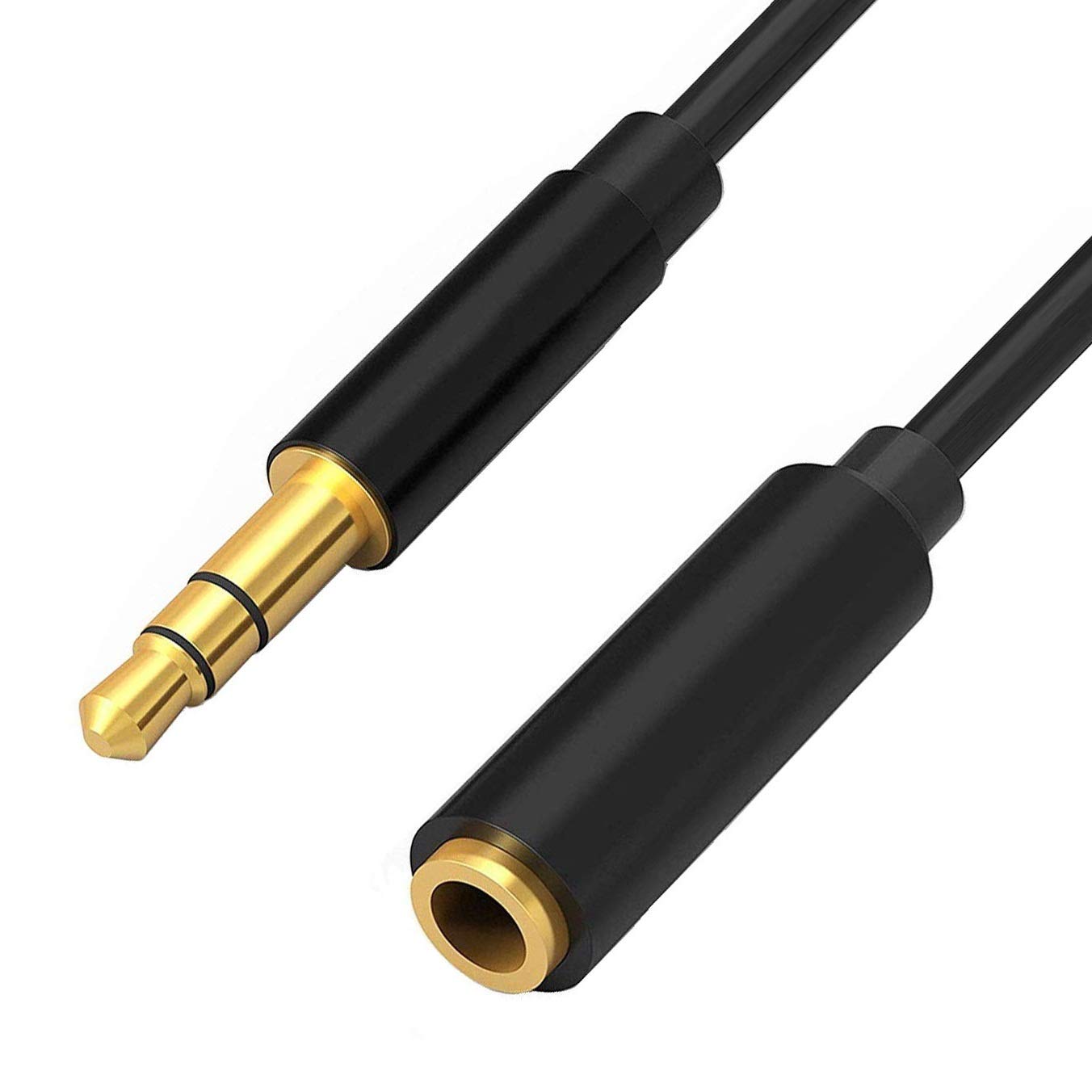 2m Gold 3.5mm Jack Plug Stereo Extension Audio Cable Lead Wire cord Male to Female