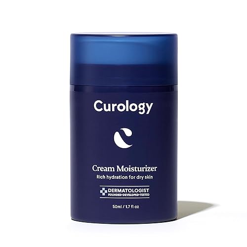 Curology Crema hidratante, rica hidratante facial para piel seca, con manteca de karité y ácido hialurónico, 1.7 onzas líquidas