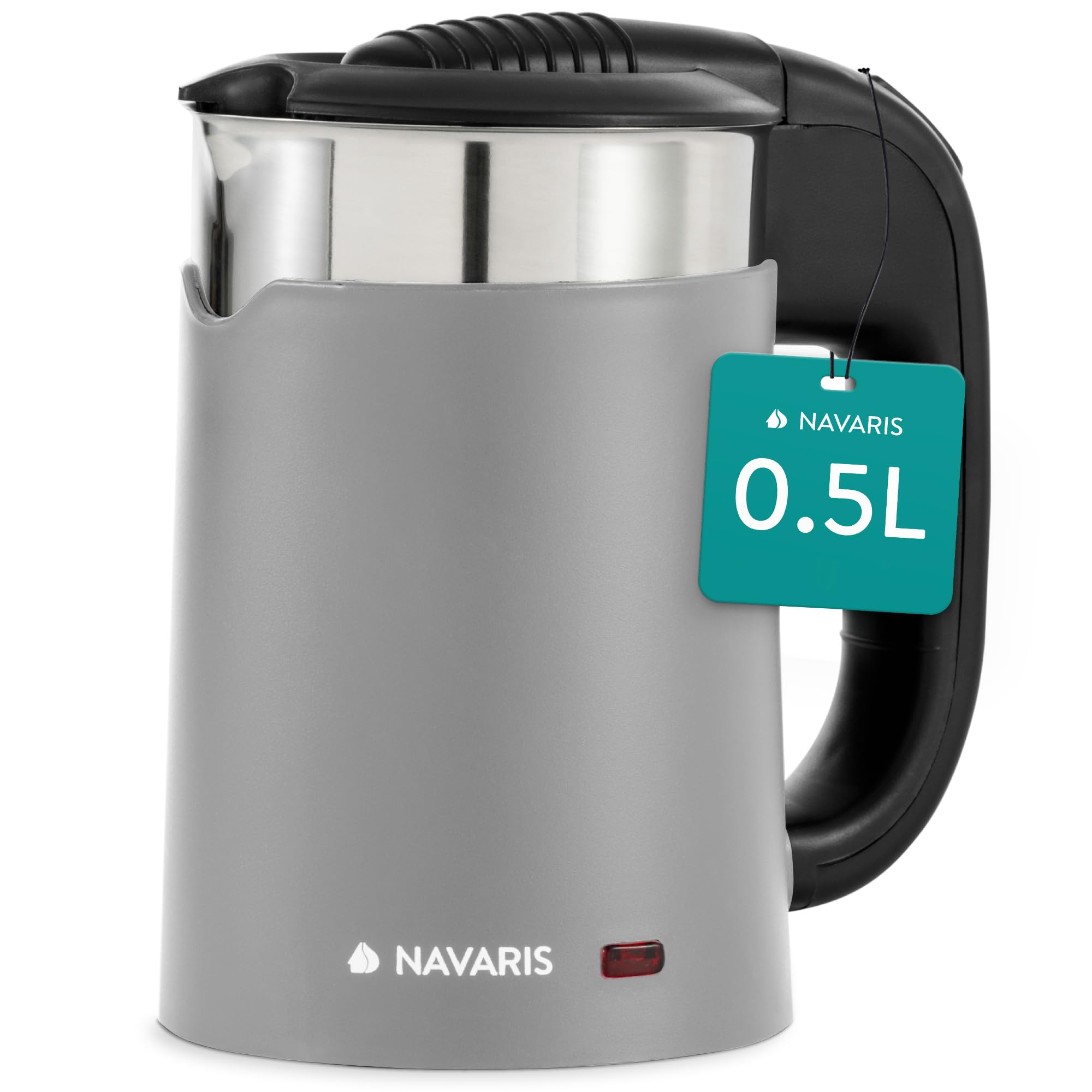 Bollitore Elettrico Da Viaggio 500 Ml | Mini Portatile In Acciaio Inox 316 A Doppia Parete | 4 Temperature (45-100°C) | Riscaldamento Rapido | Per Tè, Caffè, Latte In Ufficio, Hotel, Campeggio