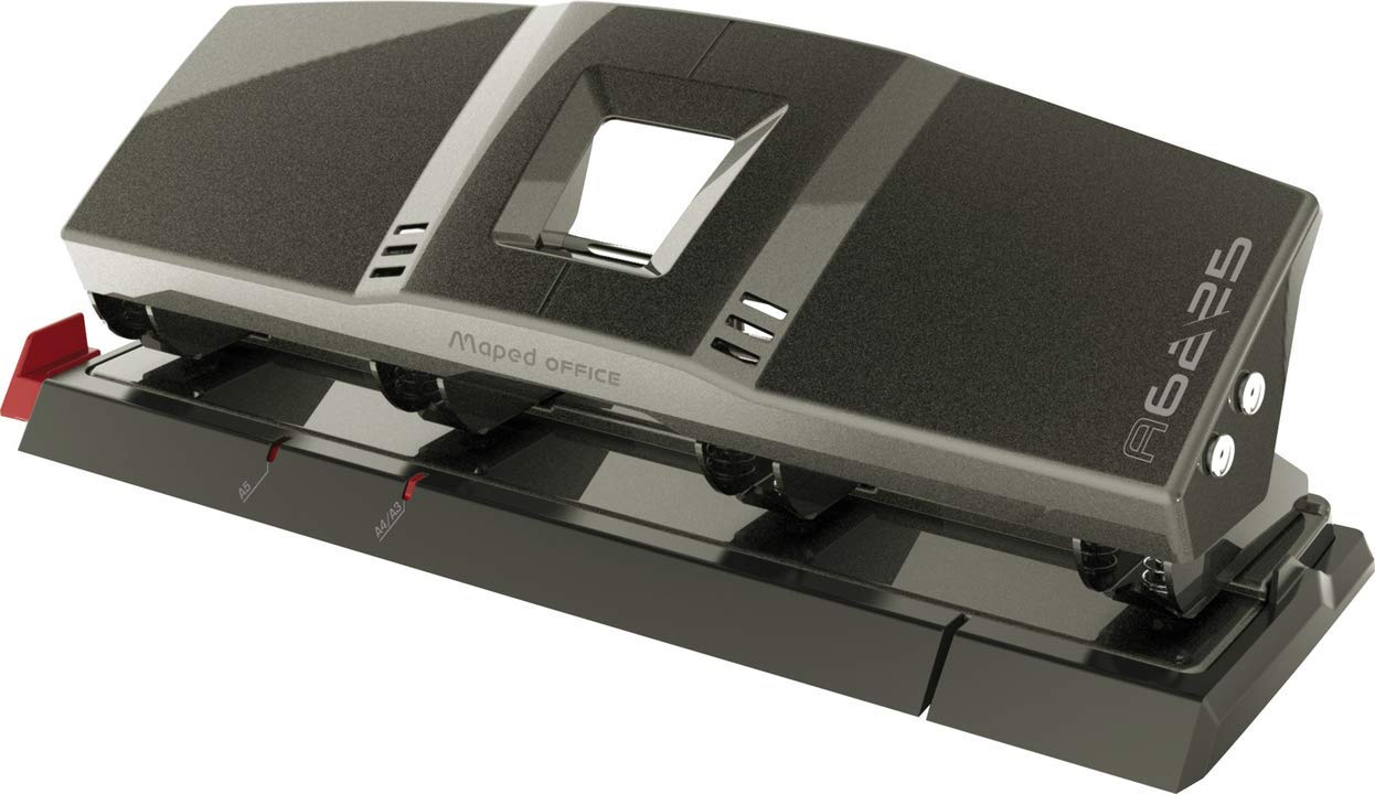 Maped Office Advanced Grey Four Hole Metal Punch (25 Sheets)