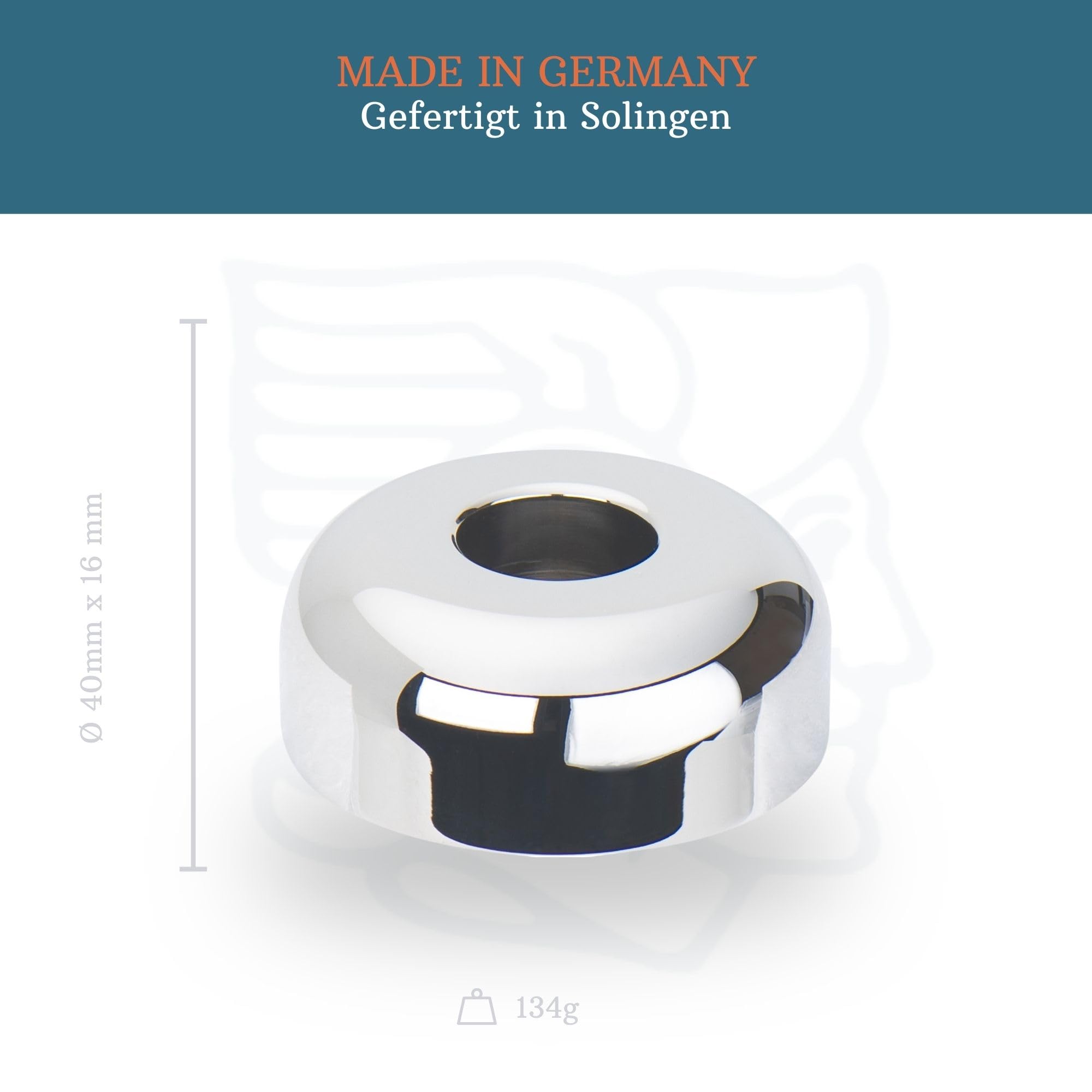 MERKUR Supporto per rasoio cromato lucido 4007 | antiscivolo | adatto per il rasoio Futur 701 | Made in Germany