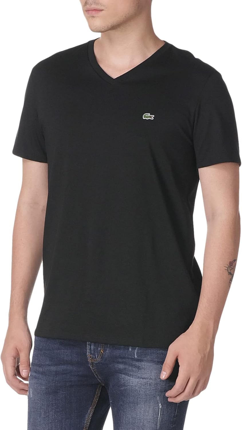 Lacoste Men's Short Sleeve V-Neck Pima Cotton Jersey T-Shirt - Image 7