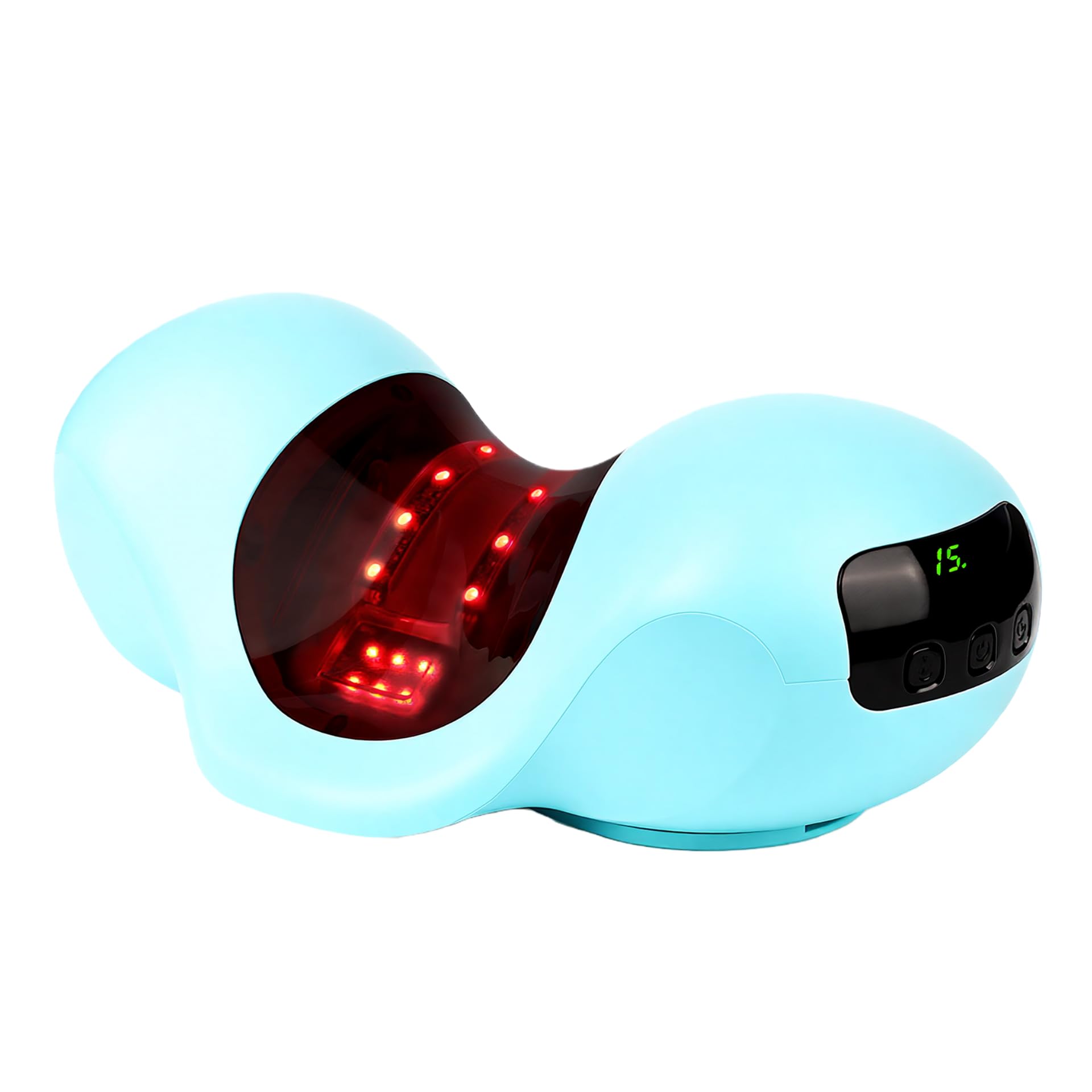 Nackenstrecker mit Wärmetherapie & Rotlichttherapie 660 nm & 850 nm, Verspannungen und Steifheit im Nacken lösen, mit 2 Polsterkissen, Nacken Traktionsgerät für Personen mit Nackenermüdung
