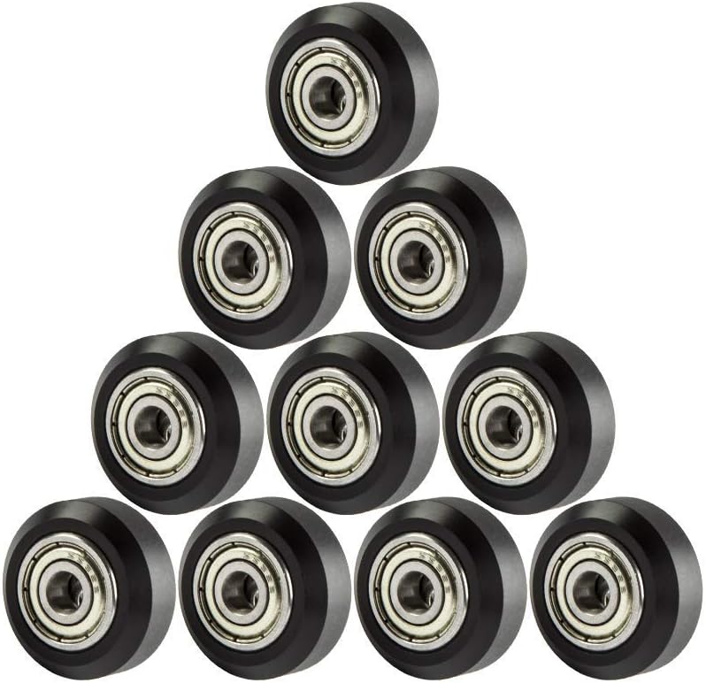 Redrex Ender 3 Wheels 3D Printer POM Pulley 625zz Linear Bearing for Ender 3 V2/Neo,Ender 3 S1,Ender 5,CR6 SE,CR10 Smart Pro,CR10S Pro V2,Kobra,Vyper,Chiron,Neptune,Aquila Serie,Tevo Tarantula-10Pcs