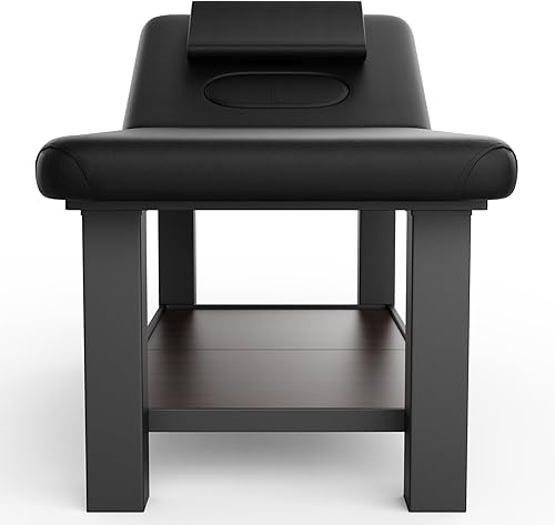 Miniatura 6 de Mesa de masaje estacionaria resistente con pecho abierto y reposacabezas para mesa de tratamiento, mesa de terapia física, cama de masaje facial