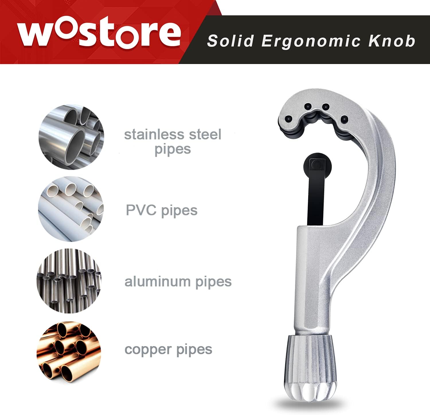 Tubing Cutter 1/4 to 2-5/8 Inch Pipe Copper PVC Aluminum Tube with Replaceable Blade - - 