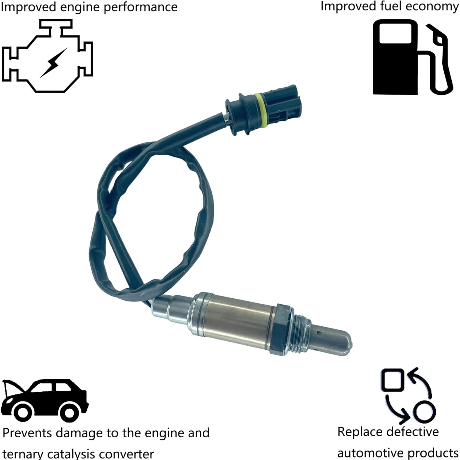 Dropwater Under Rear O2 Oxygen Sensor Replacement for Mercedes-Benz 1998-2000 Cl500,E320,E430/1999-2001 E55 Amg 5.0L 4.3L,Replaces#234-4174 75-1714 ES10579 SG624