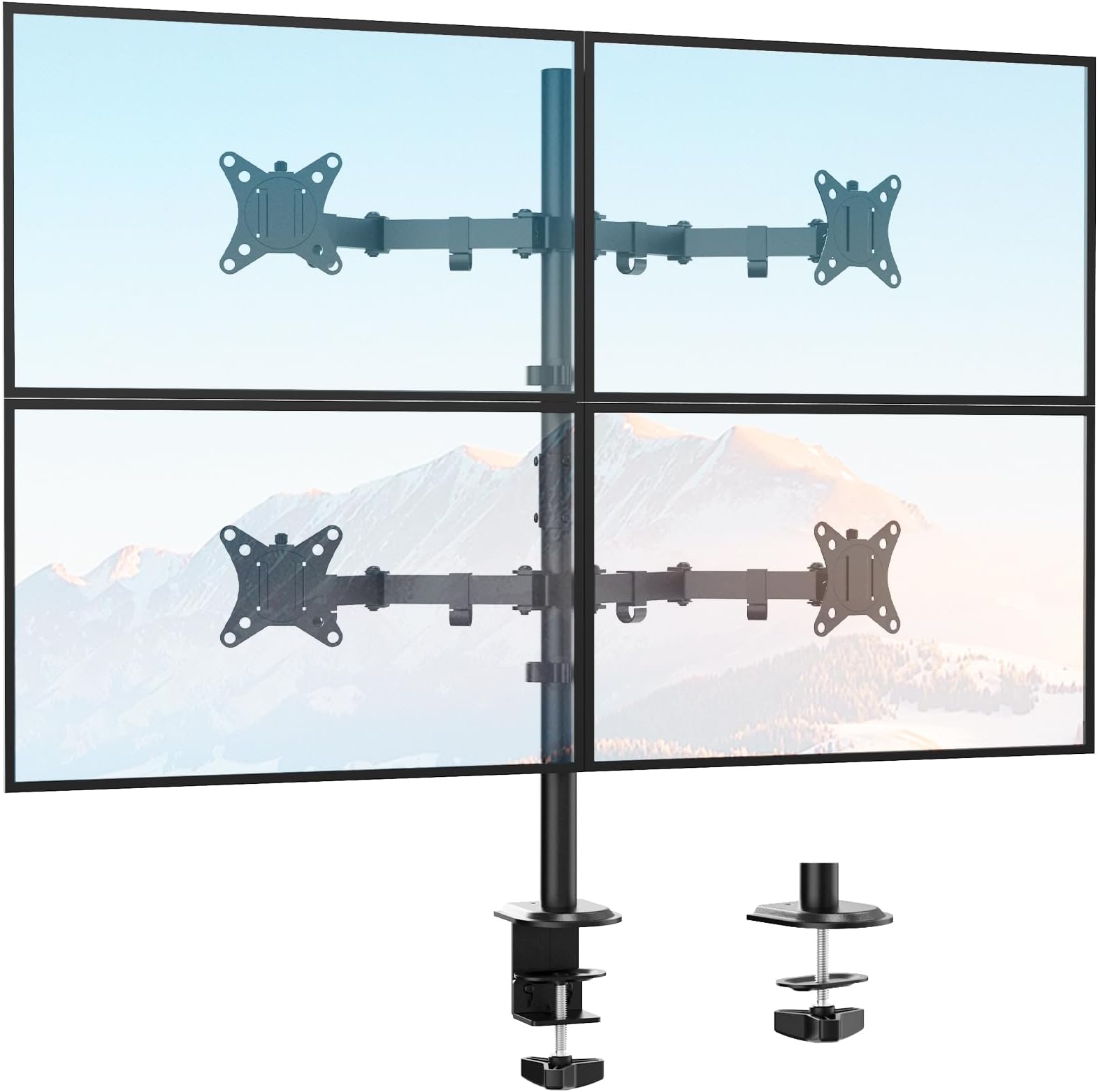 Amazon.com: Quad Monitor Stand, 4 Monitor Mount for 17 to 32 inch ...