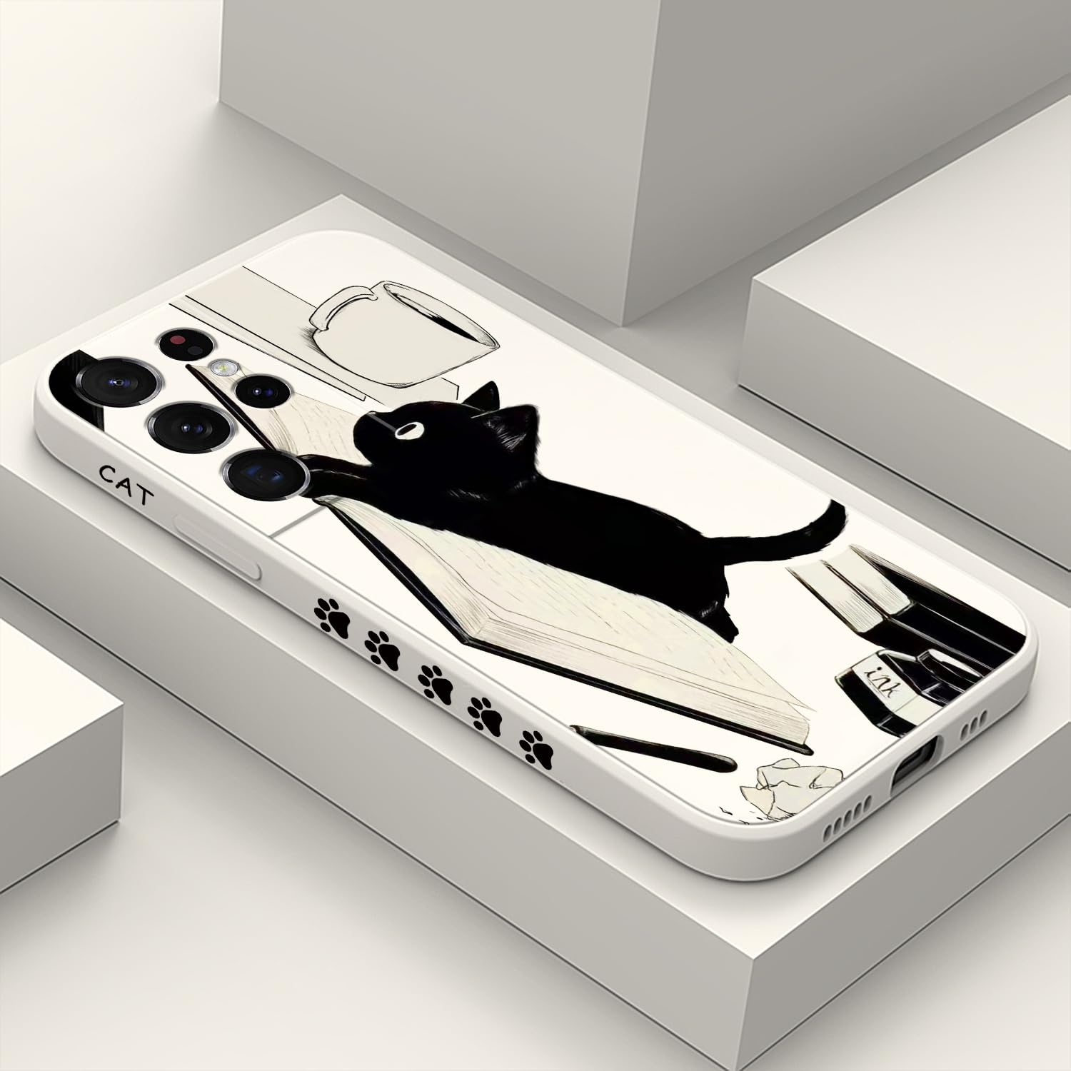 LEECG for Samsung Galaxy S21 Ultra Case, Creative Flower Pattern Design Slim Soft Silicone Protective for Galaxy S21 Ultra Phone Cover 6.8 inch, Cat