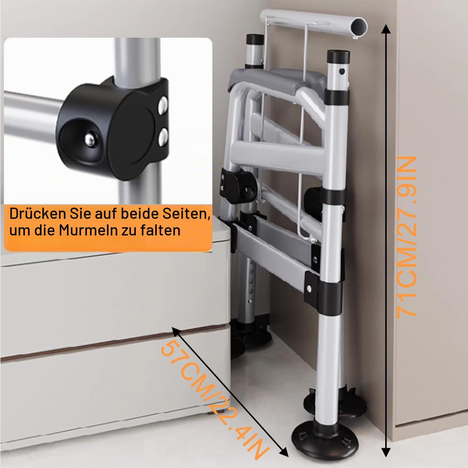 Medizinischer Toilettenstuhl,Toilettenstuhl Klappbar