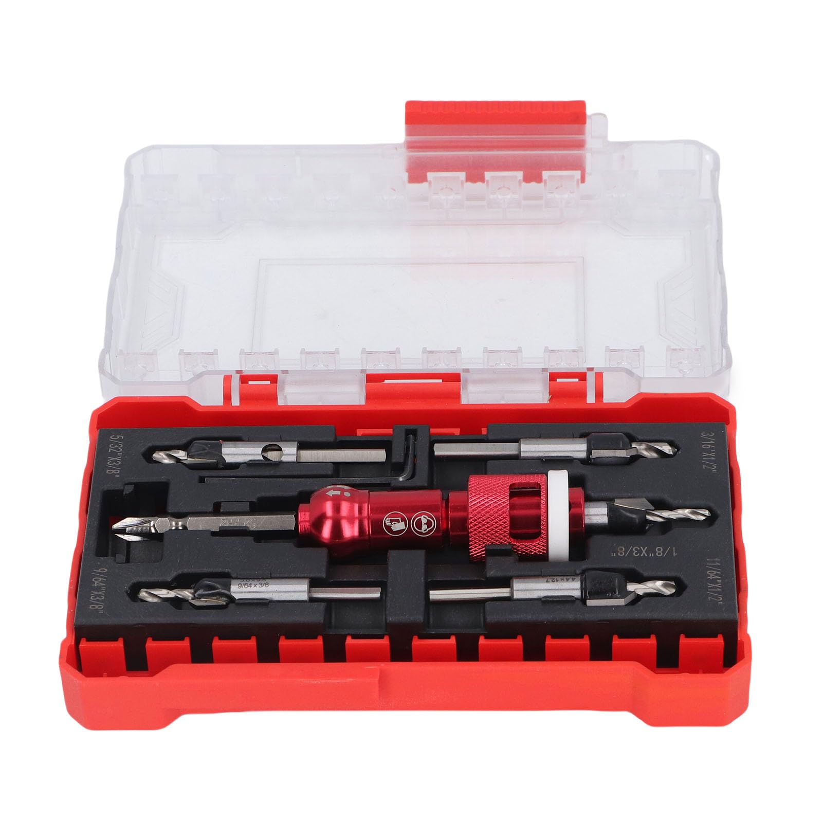 Juego de brocas para fresar, profundidad ajustable eficaz para proyectos de carpintería, material de acero, kit de 5 piezas para profesionales